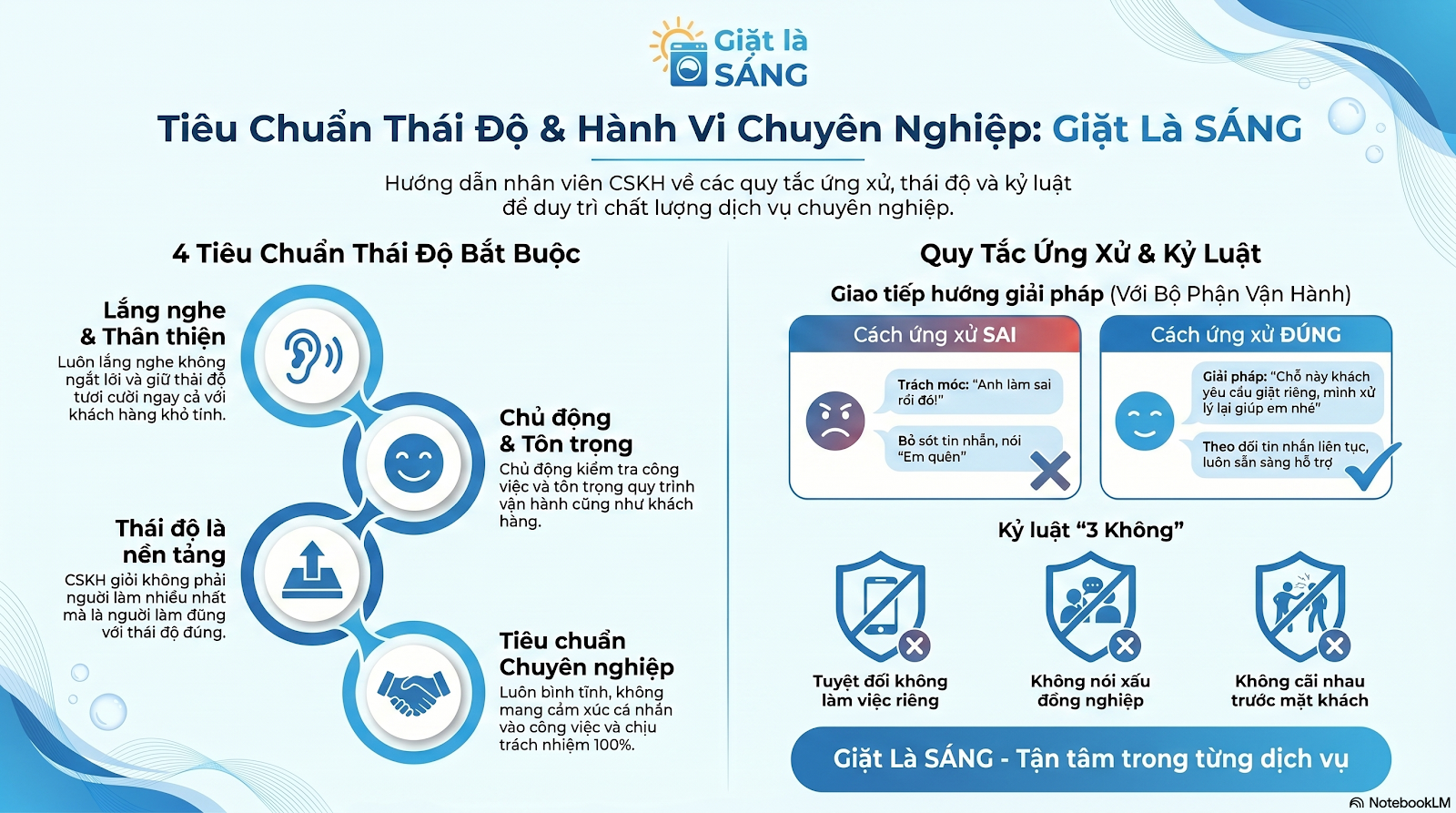Tiêu chuẩn thái độ và hành vi chuyên nghiệp